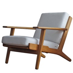 Single Hans Wegner GE290 Plank Lounge Chairs for GETAMA