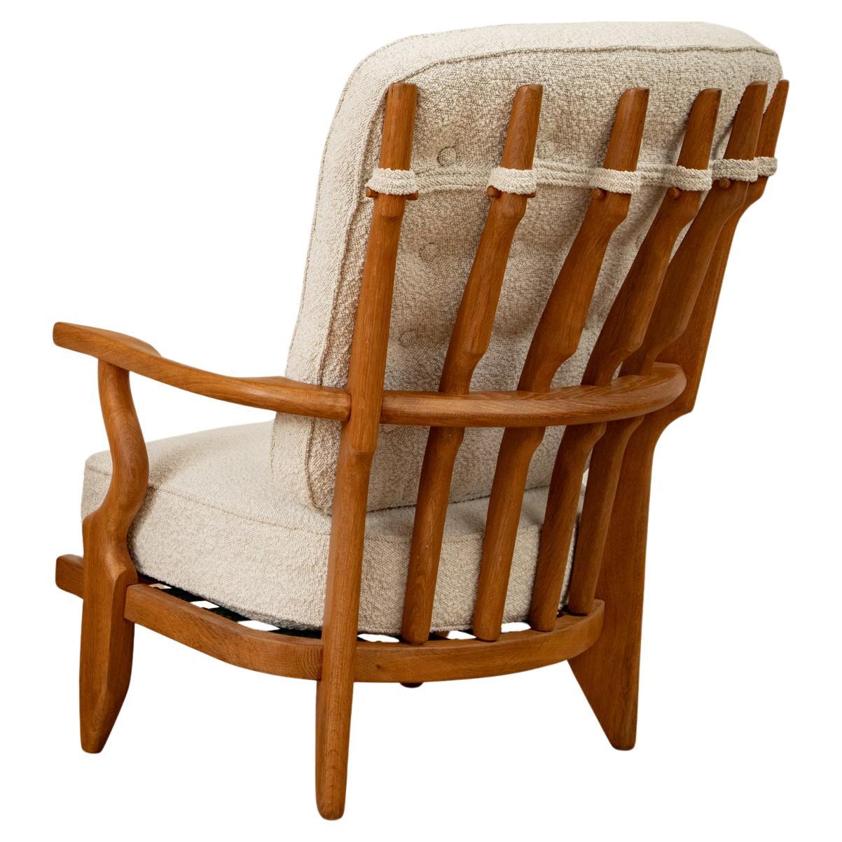 Singolo  Her Lounge Chair di Guillerme et Chambron in Oak White