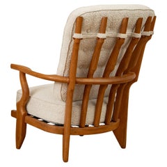 Single  Her Lounge Chair by Guillerme et Chambron in White Oak