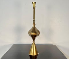 Single Hollywood Regency Style Brass Table / Desk Lamp