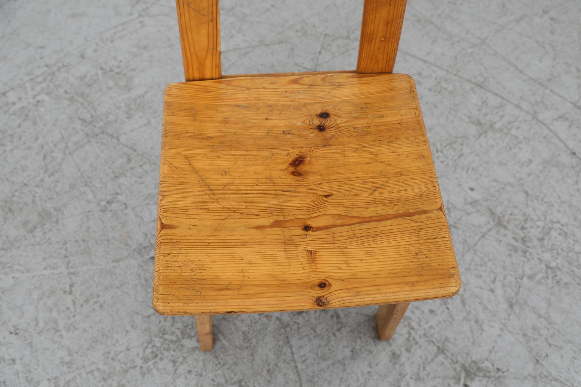 Single Ilmari Tapiovaara for Laukaan High Back Pine Chair For Sale 4