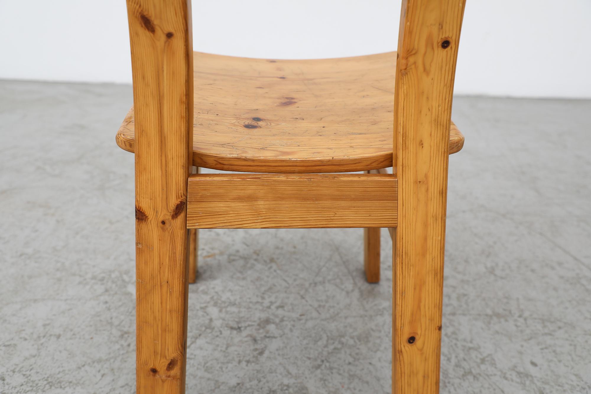 Single Ilmari Tapiovaara for Laukaan High Back Pine Chair For Sale 9