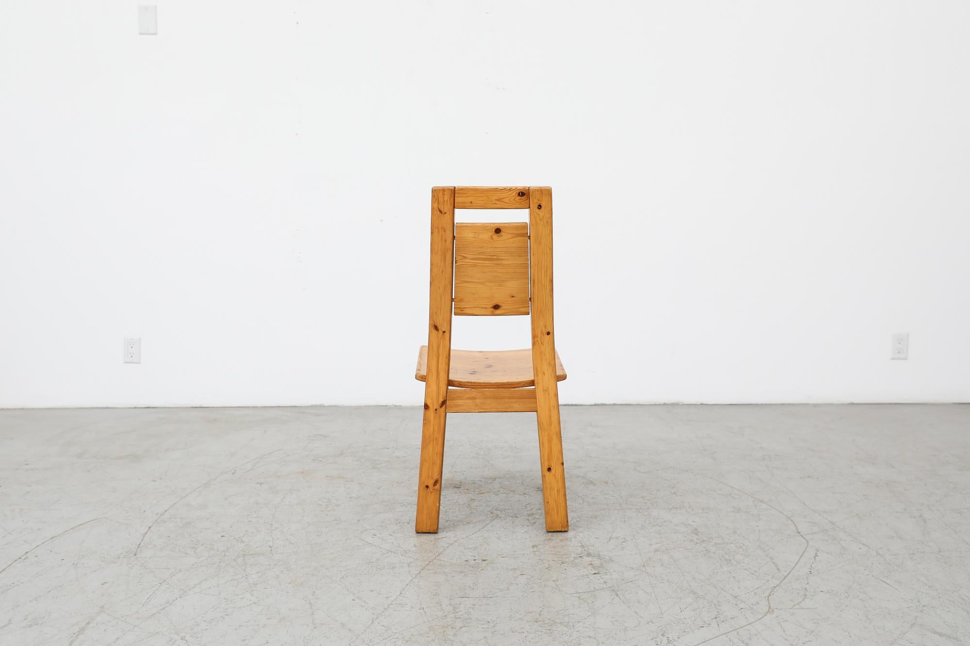 Mid-20th Century Single Ilmari Tapiovaara for Laukaan High Back Pine Chair For Sale