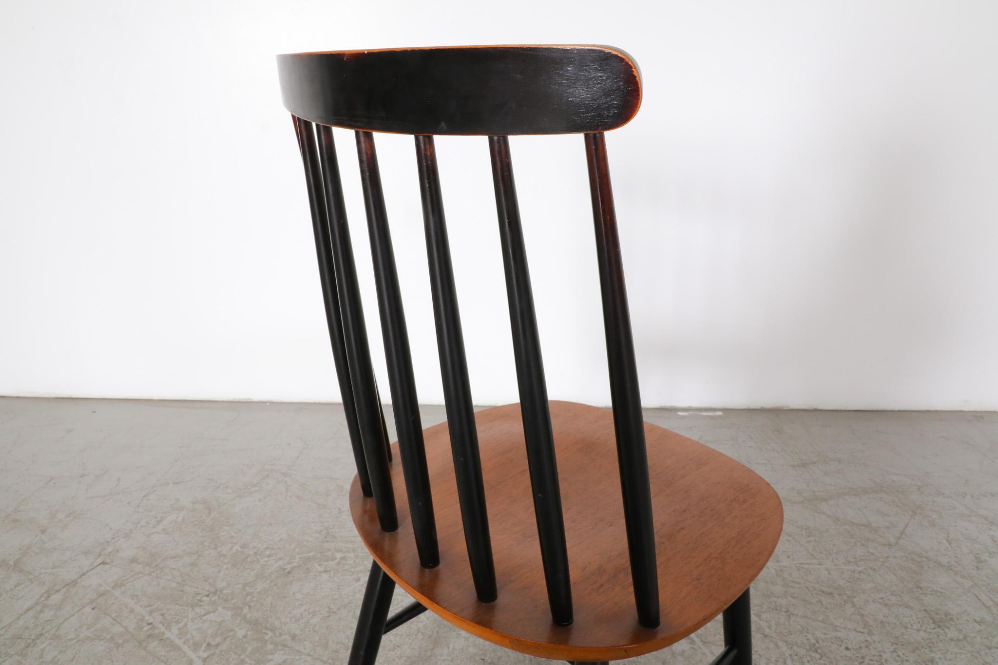 Single Ilmari Tapiovaara Style Spindle Back Chair For Sale 3
