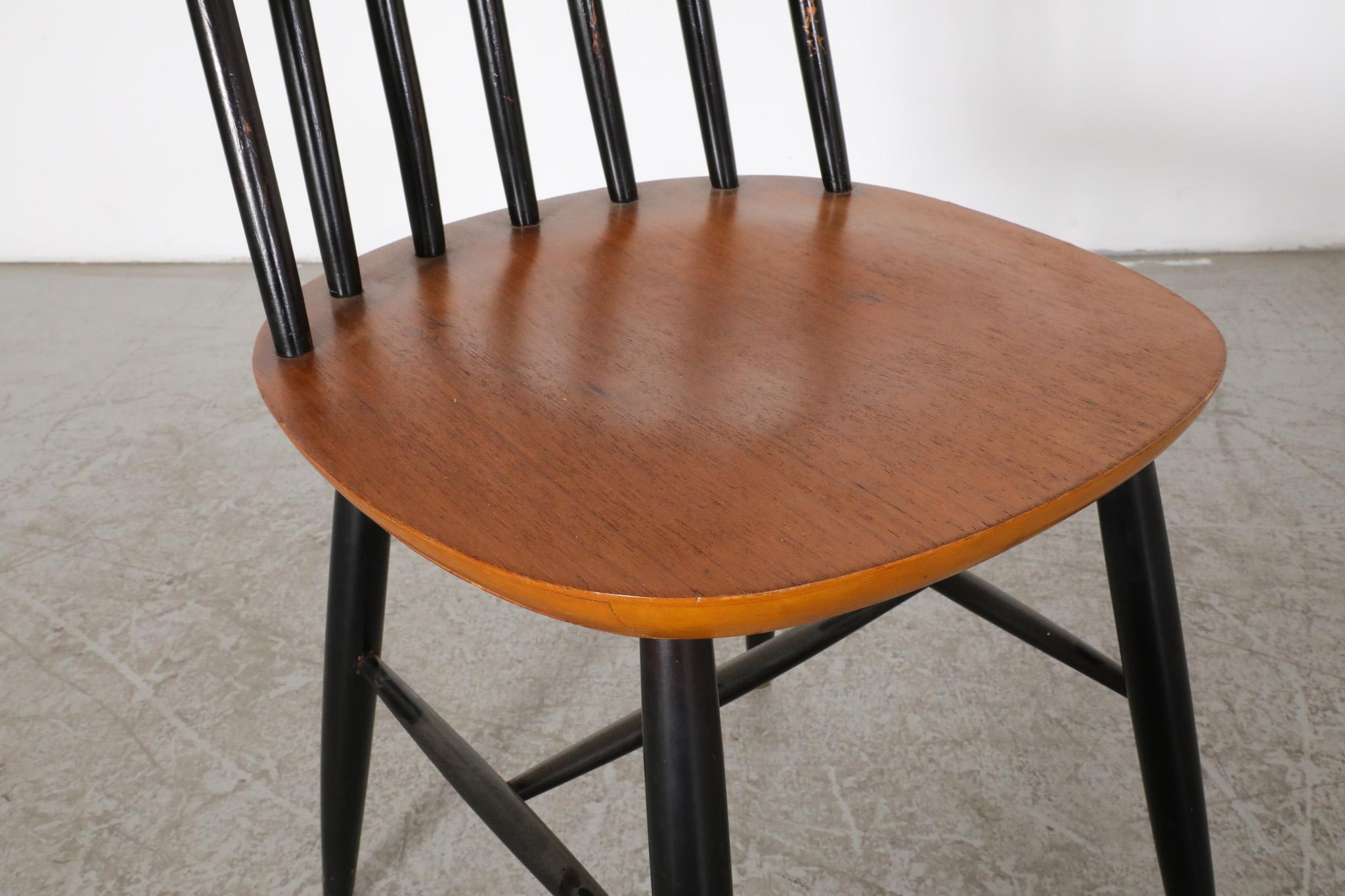 Single Ilmari Tapiovaara Style Spindle Back Chair For Sale 6