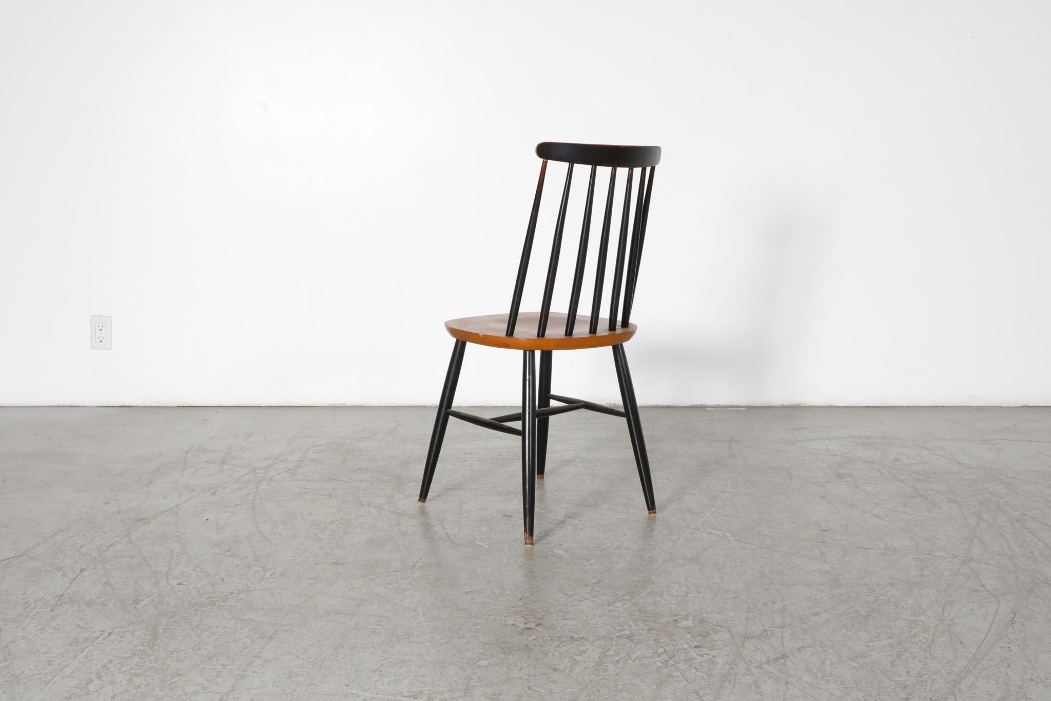 Danish Single Ilmari Tapiovaara Style Spindle Back Chair For Sale