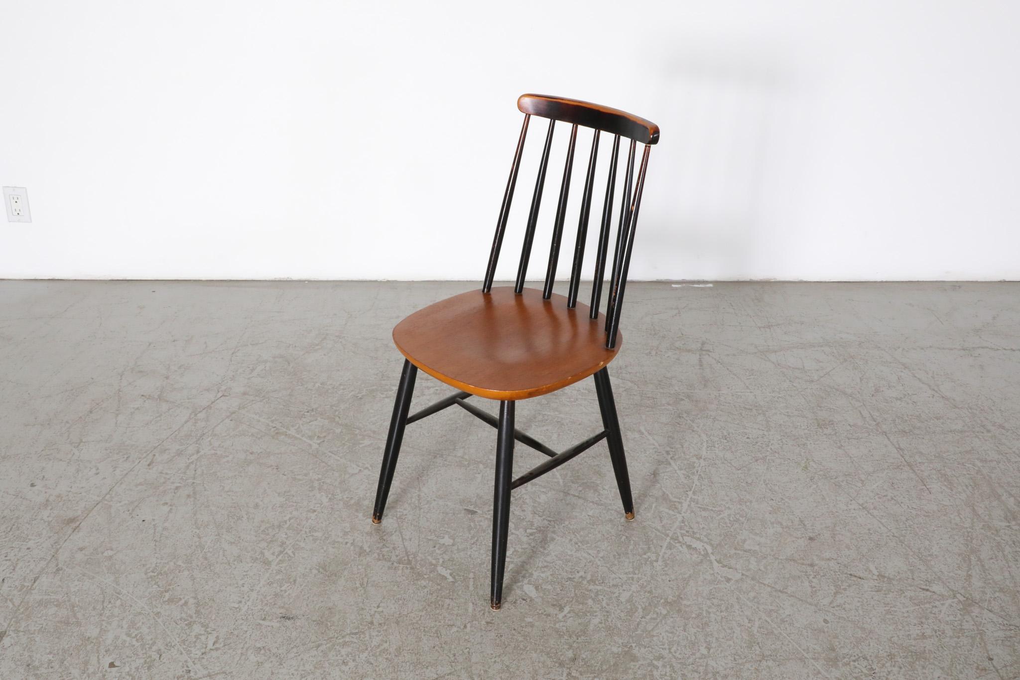 Single Ilmari Tapiovaara Style Spindle Back Chair For Sale 2
