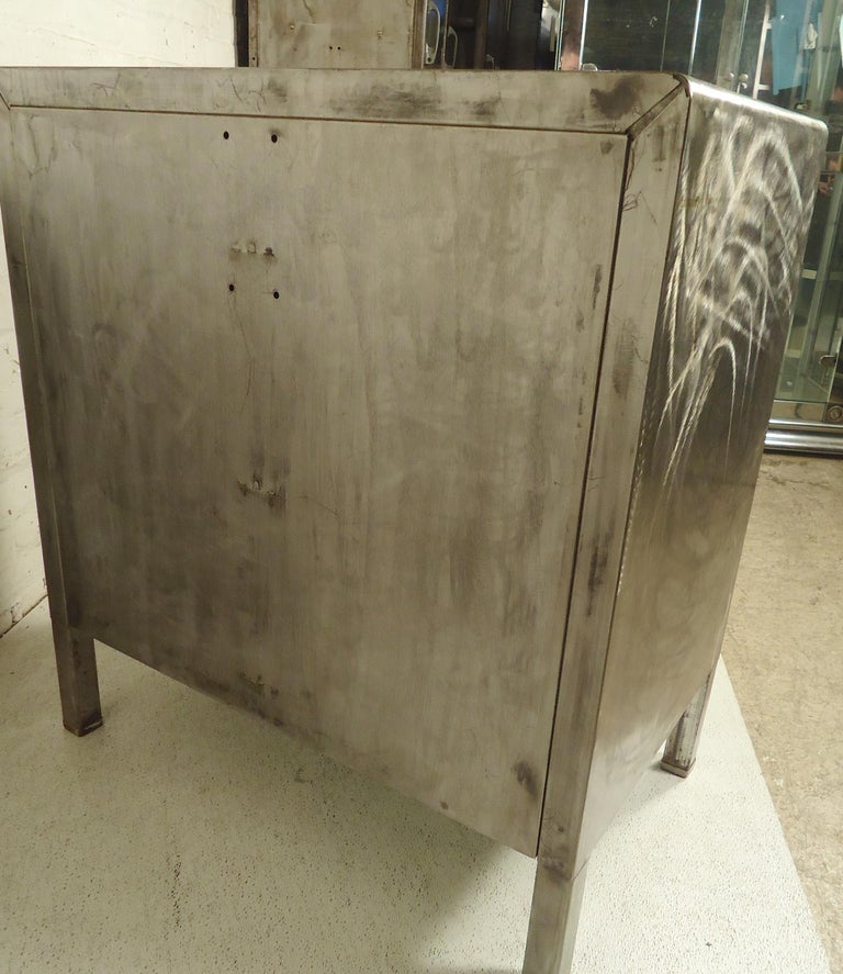 Single Industrial Metal Dresser For Sale at 1stDibs
