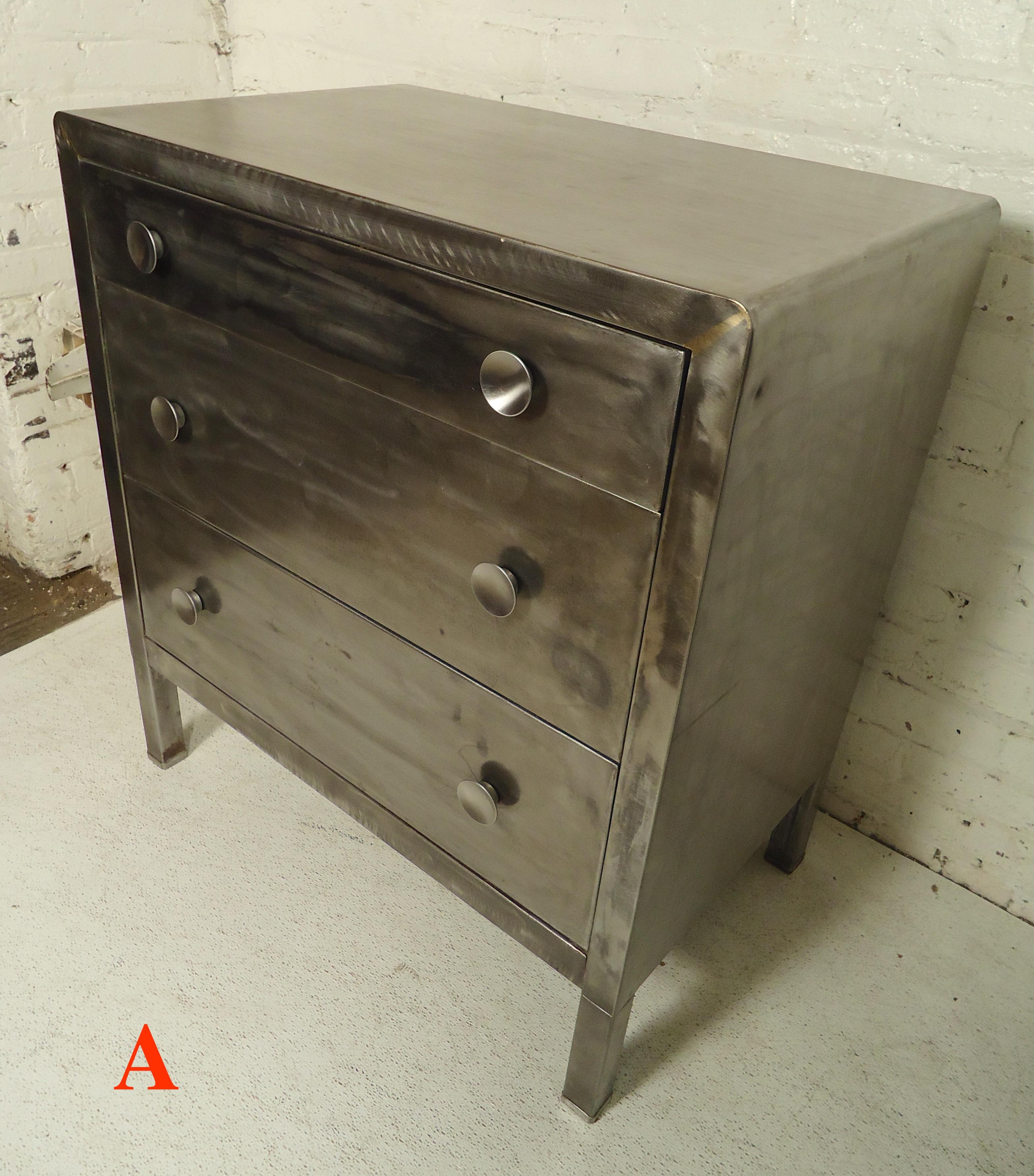 Mid-20th Century Single Industrial Metal Dresser