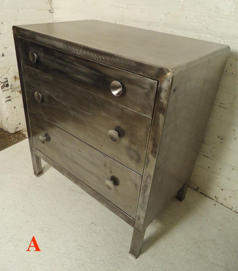Single Industrial Metal Dresser For Sale at 1stDibs