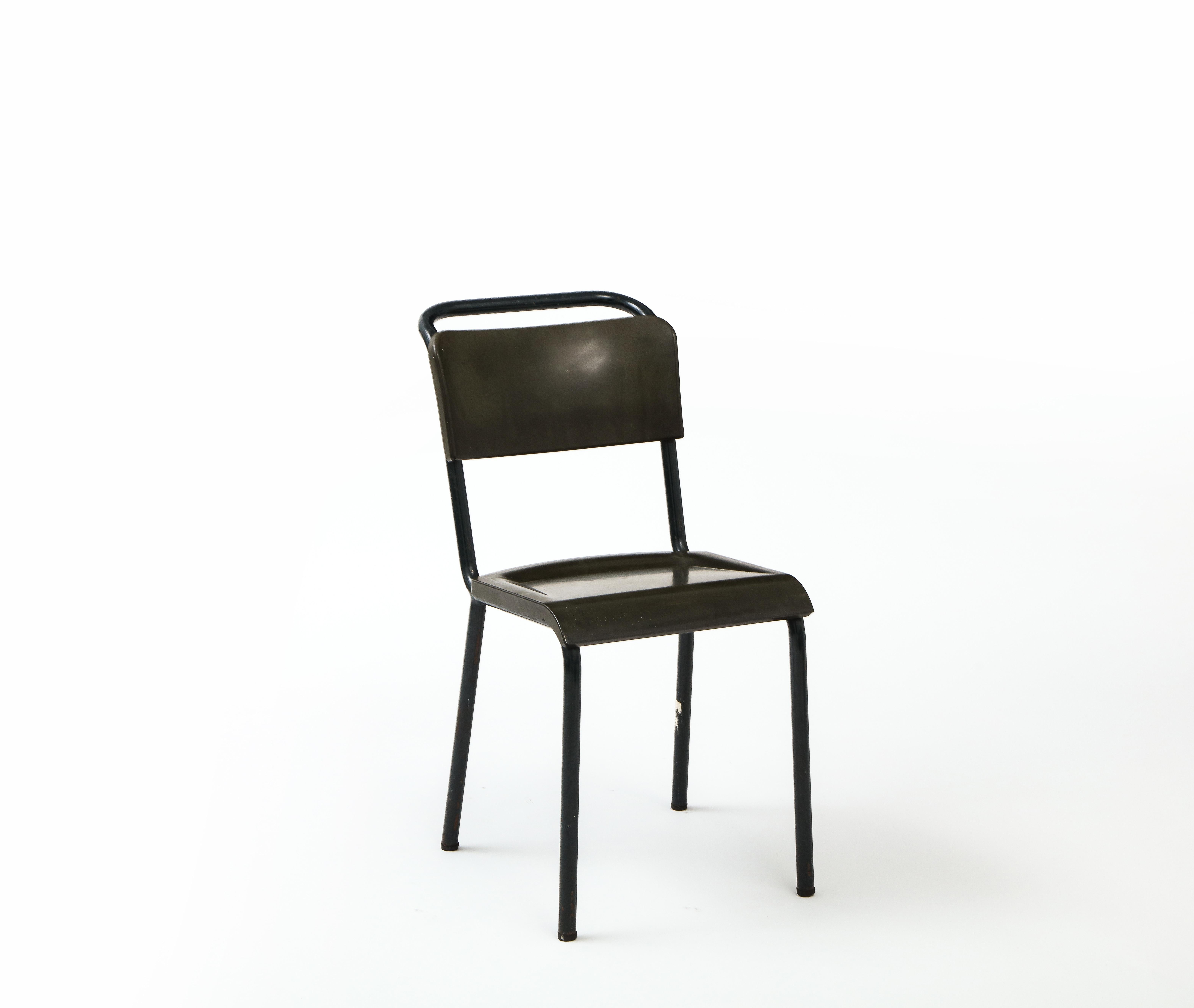 Single Industrial Side Chair in Style of Pierre Guariche, France 1950's For Sale 7