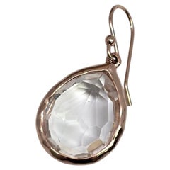 Single Ippolita Sterling Silver Rose Rock Candy Medium Teardrop Earring #20915