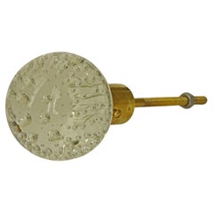 Single Italian 1950s Murano Bubble Glass Door Handle