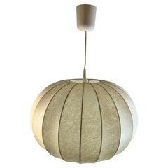Single Italian Ball Midcentury Cocoon Castiglioni Style Pendant Light, Vintage