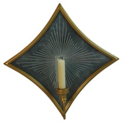 Single Italian Gilt metal and Incised Antique Wall sconce