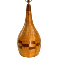 Single Italian Marquetry Table Lamp