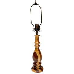 Single Italian Marquetry Table Lamp