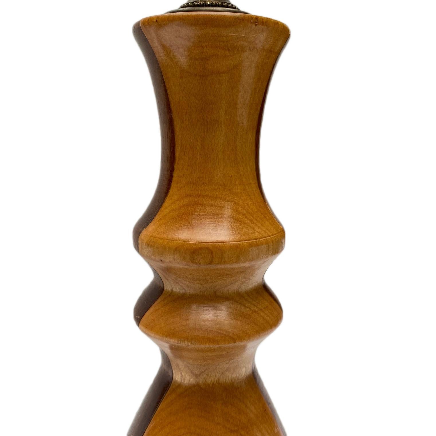 Single Italian Marquetry Table Lamp For Sale 1