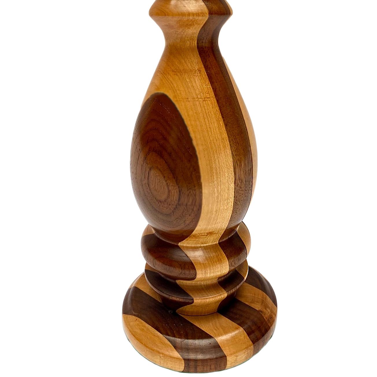 Single Italian Marquetry Table Lamp For Sale 2