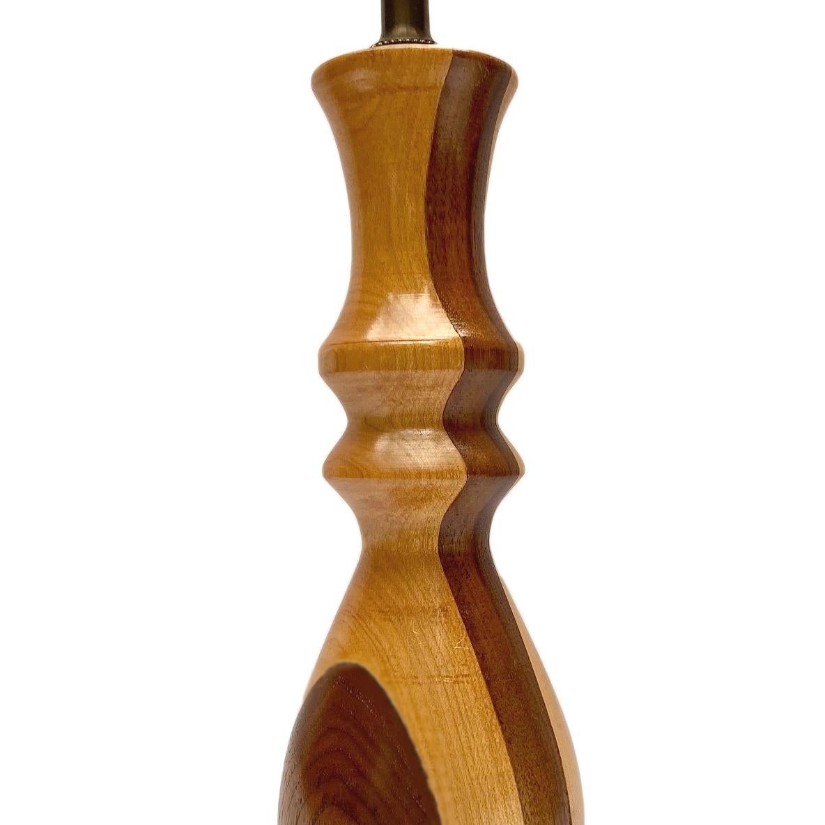 Single Italian Marquetry Table Lamp For Sale 3