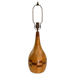 Single Italian Marquetry Table Lamp