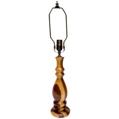 Single Italian Marquetry Table Lamp