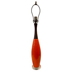 Single Italian Midcentury Tall Table Lamp