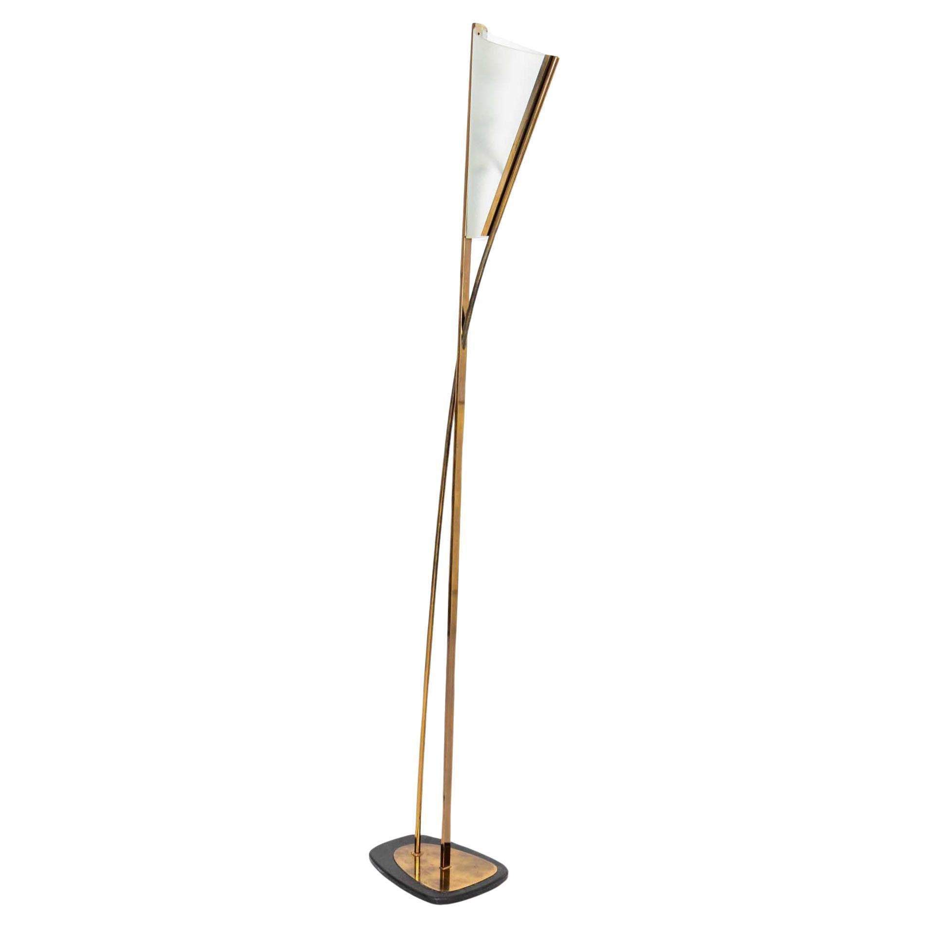 Single Italian Modernist Floor Lamp For Sale