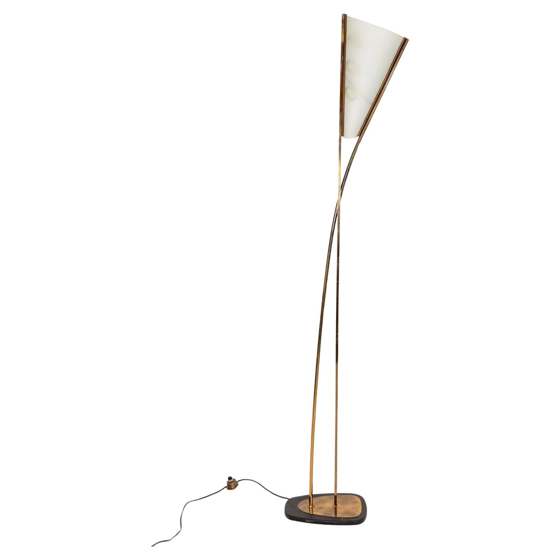 Single Italian Modernist Floor Lamp  For Sale