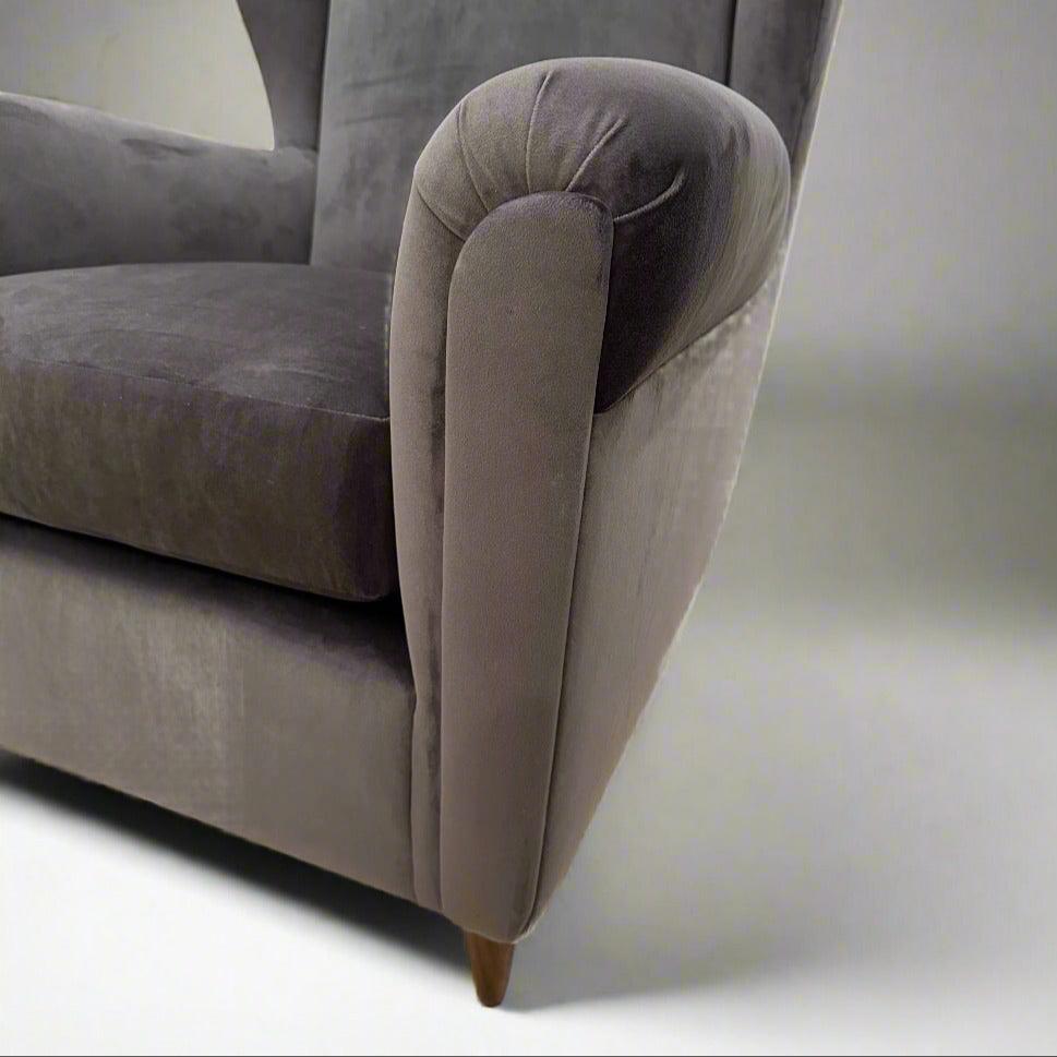 Chaise à oreilles moderniste italienne dans le style de Gio Ponti en vente 1