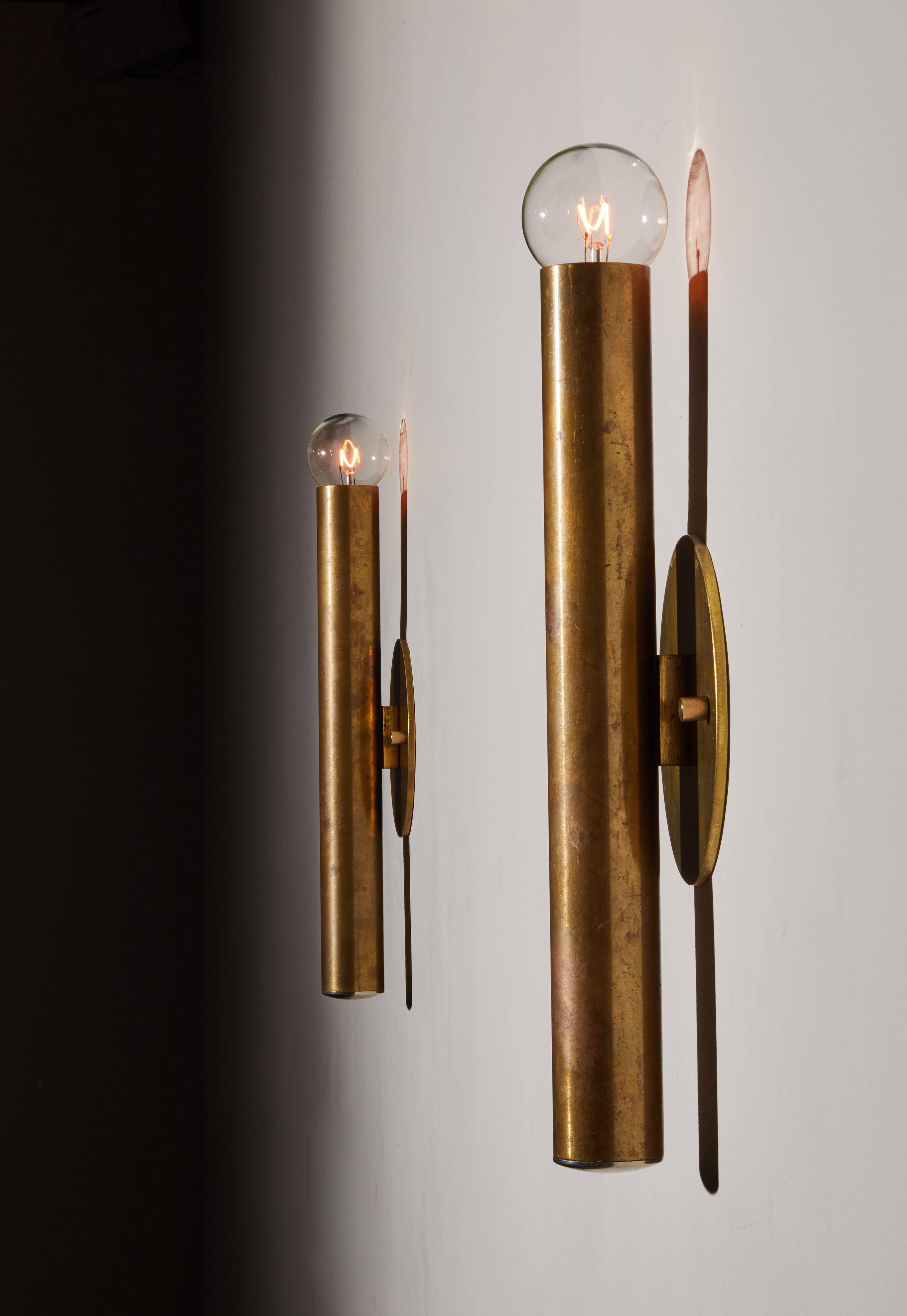 Single Italian Sconce in the Style of Gio Ponti for Candle In Good Condition In Los Angeles, CA