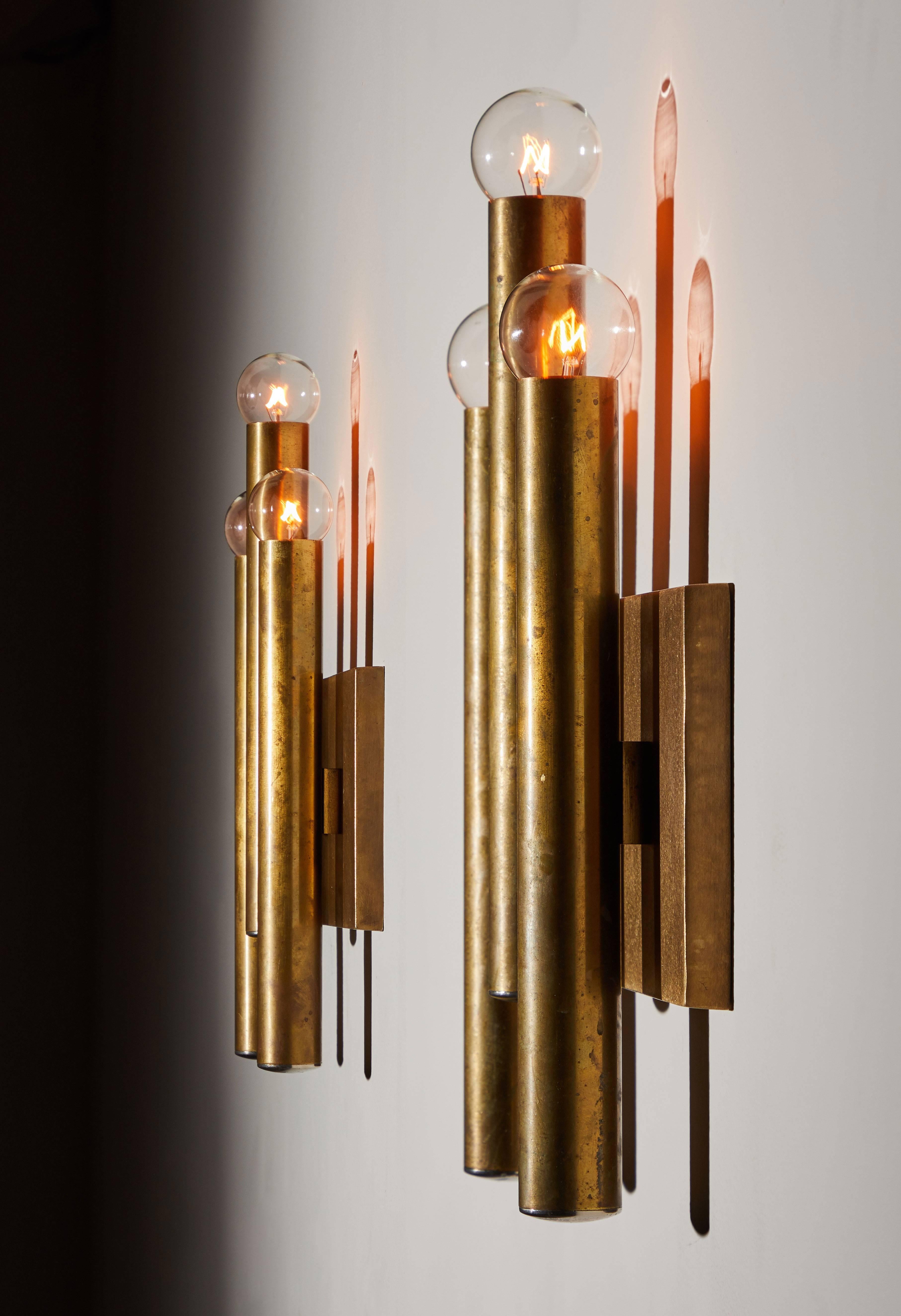 Single Italian Sconce in the Style of Gio Ponti for Candle im Zustand „Gut“ in Los Angeles, CA