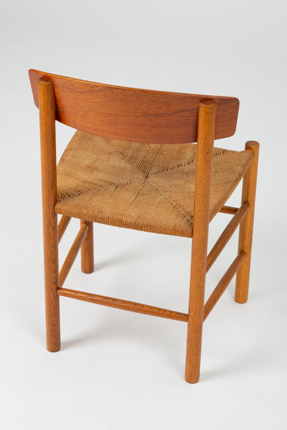 Single J39 Oak Dining or Accent Chair by Børge Mogensen for FDB Møbler 1