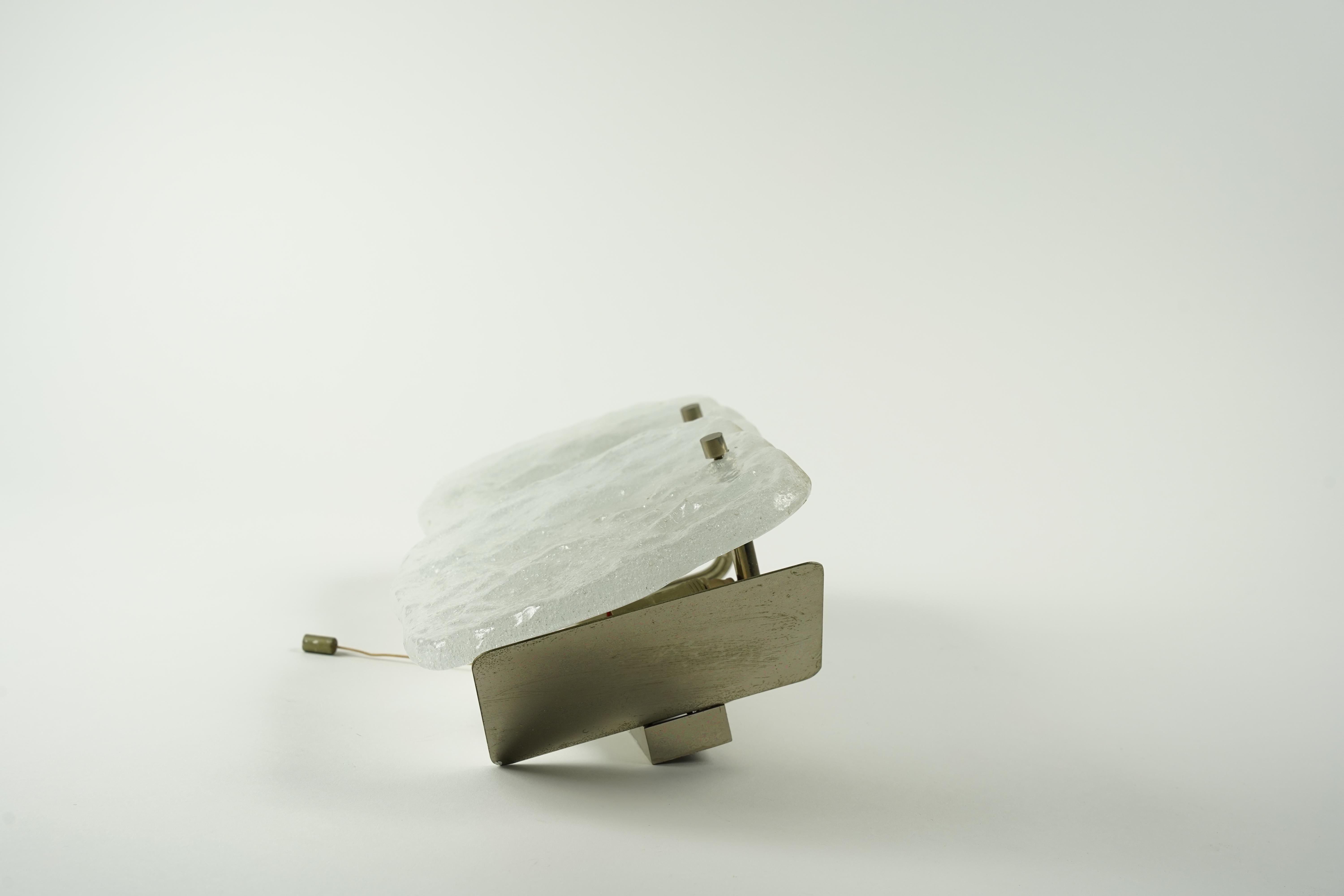 Four single Kalmar Wall Light 2 bubbleGlass chrome sconce, Vienna Austria, 1970s For Sale 2