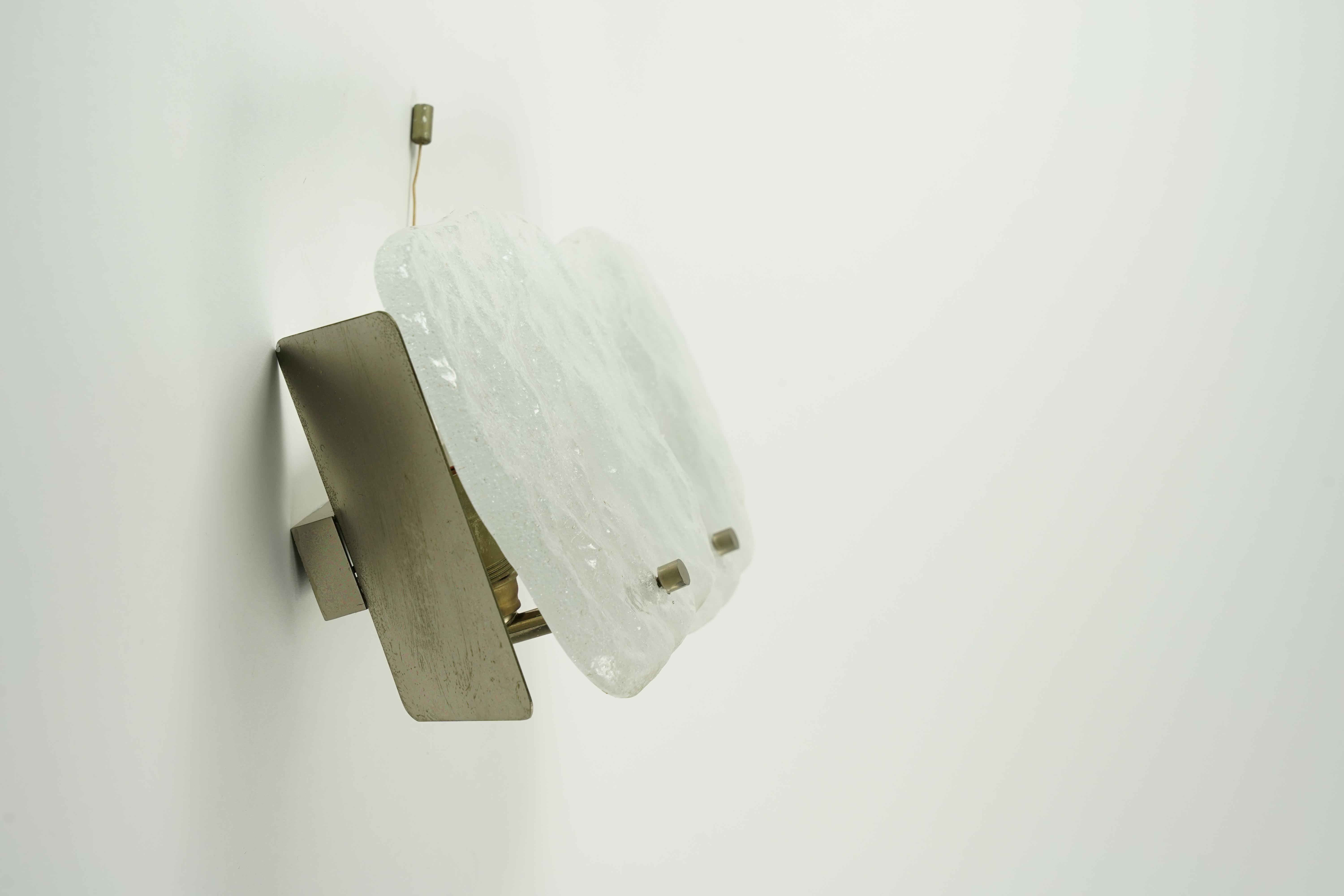 Four single Kalmar Wall Light 2 bubbleGlass chrome sconce, Vienna Austria, 1970s For Sale 3