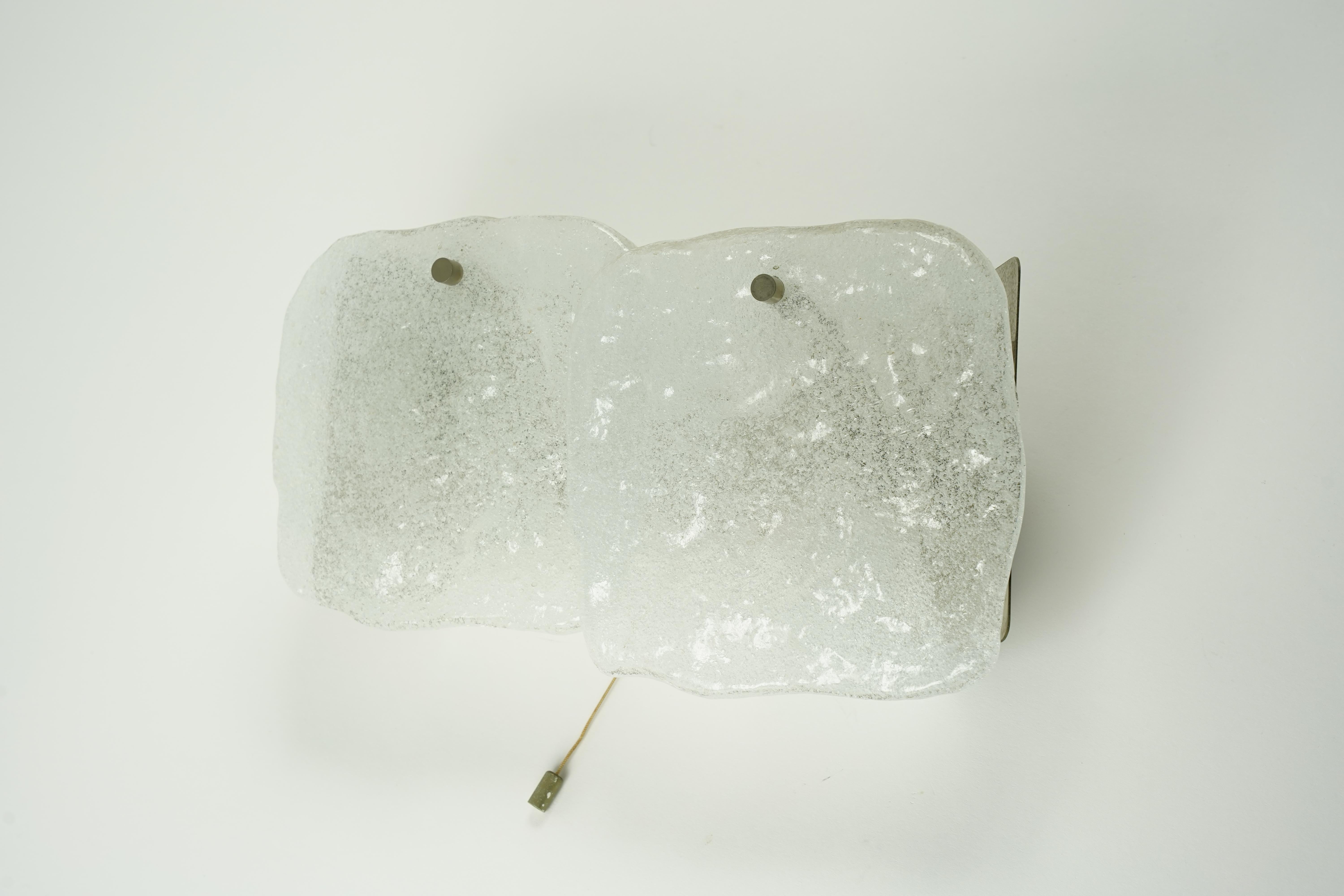 Four single Kalmar Wall Light 2 bubbleGlass chrome sconce, Vienna Austria, 1970s For Sale 4