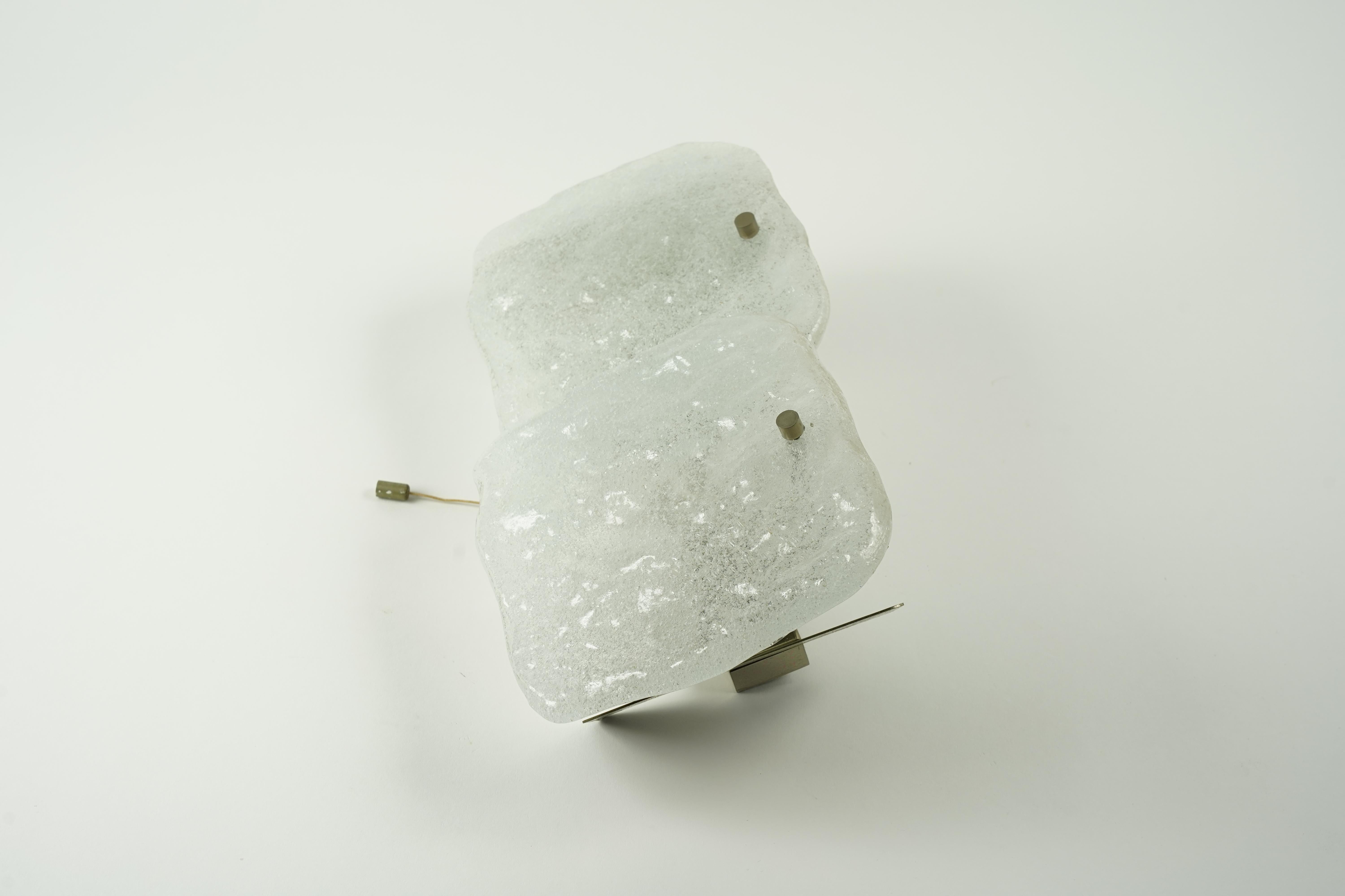 Four single Kalmar Wall Light 2 bubbleGlass chrome sconce, Vienna Austria, 1970s For Sale 5