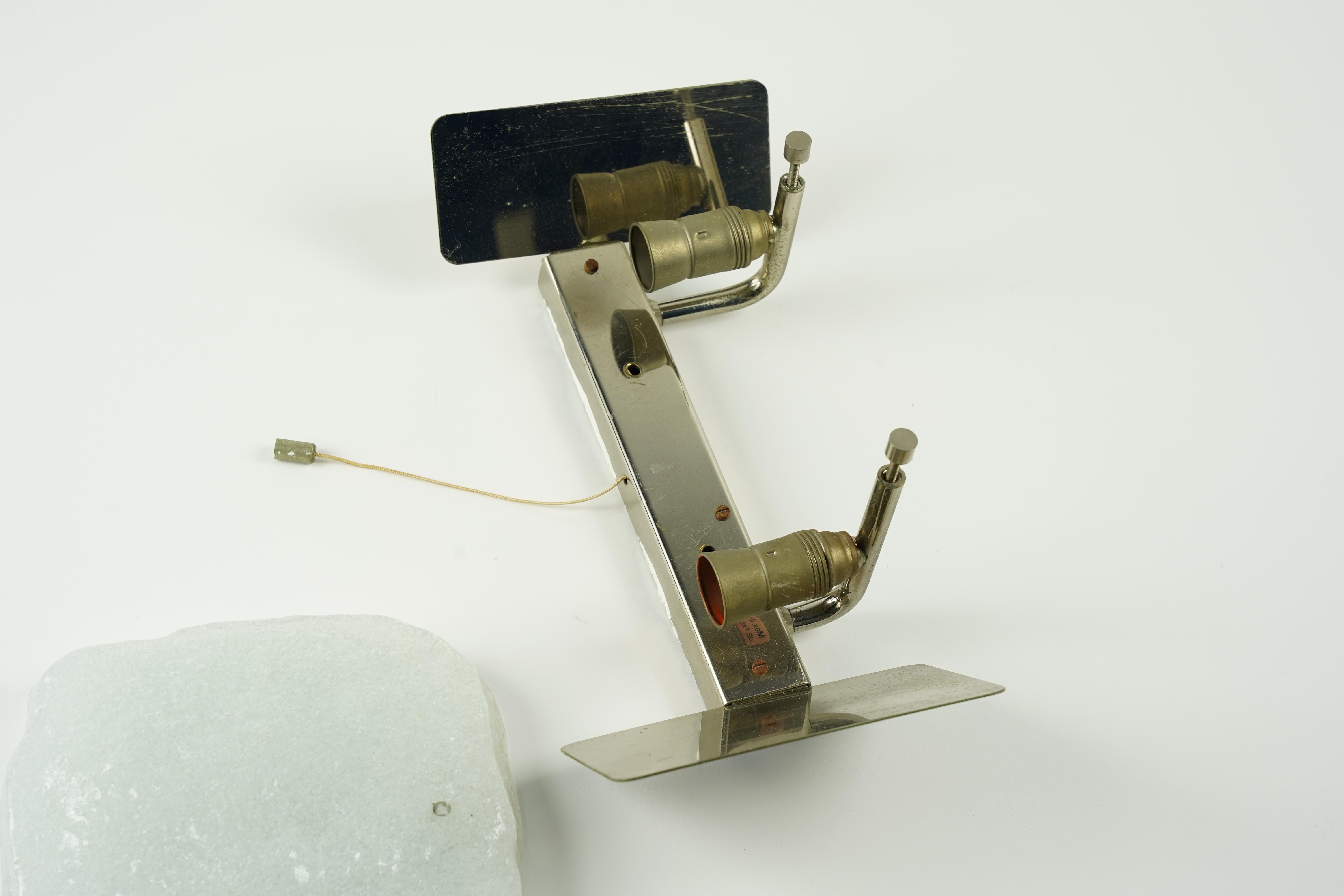 Four single Kalmar Wall Light 2 bubbleGlass chrome sconce, Vienna Austria, 1970s For Sale 6