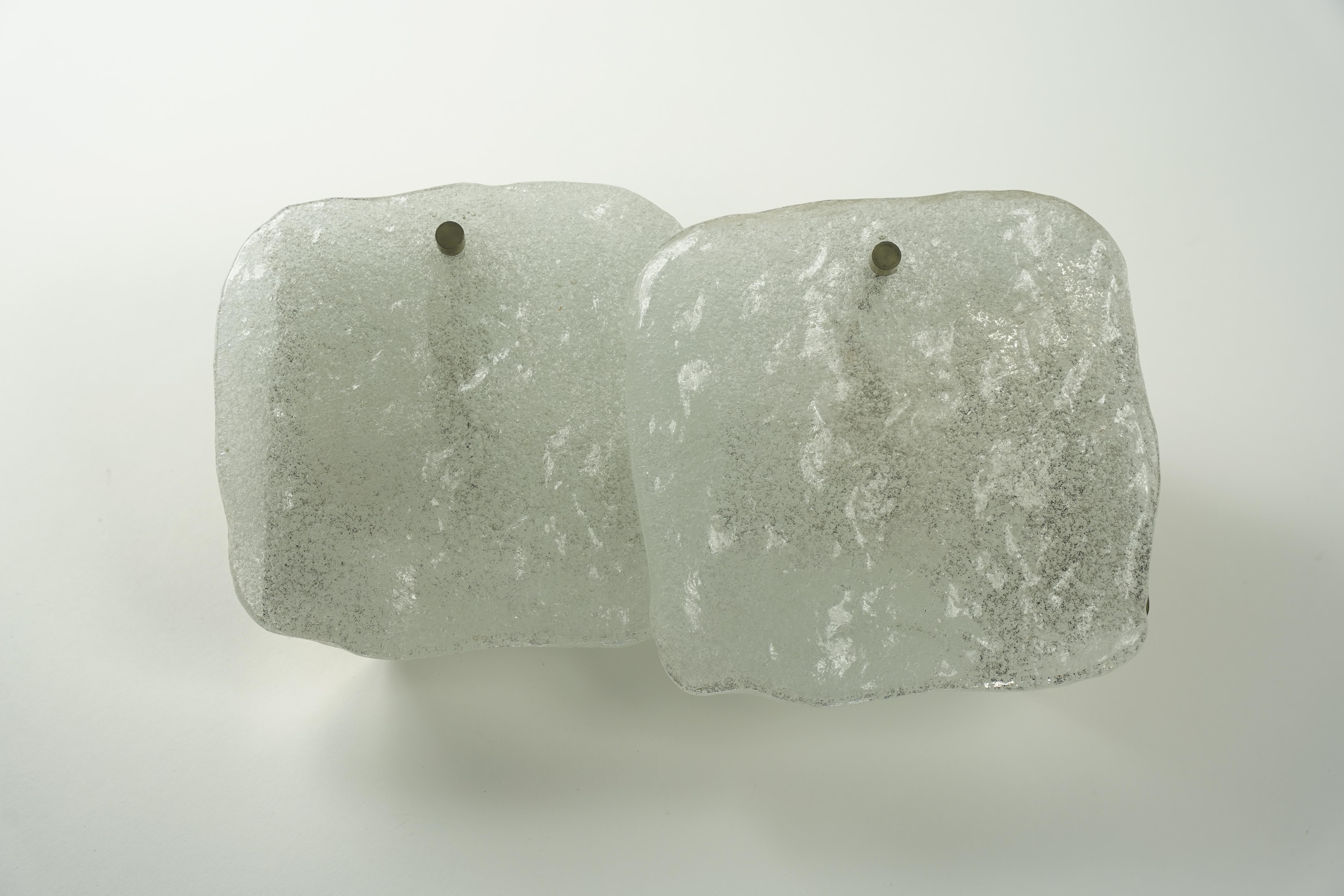 Four single Kalmar Wall Light 2 bubbleGlass chrome sconce, Vienna Austria, 1970s In Good Condition For Sale In Bronx, NY