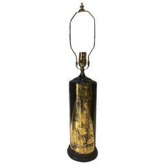 Vintage Single Lacquered and Gilt Table Lamp