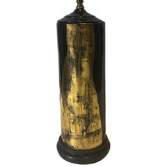 Single Lacquered and Gilt Table Lamp