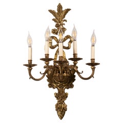 Grande applique in bronzo in stile Luigi XV francese dei primi del Novecento
