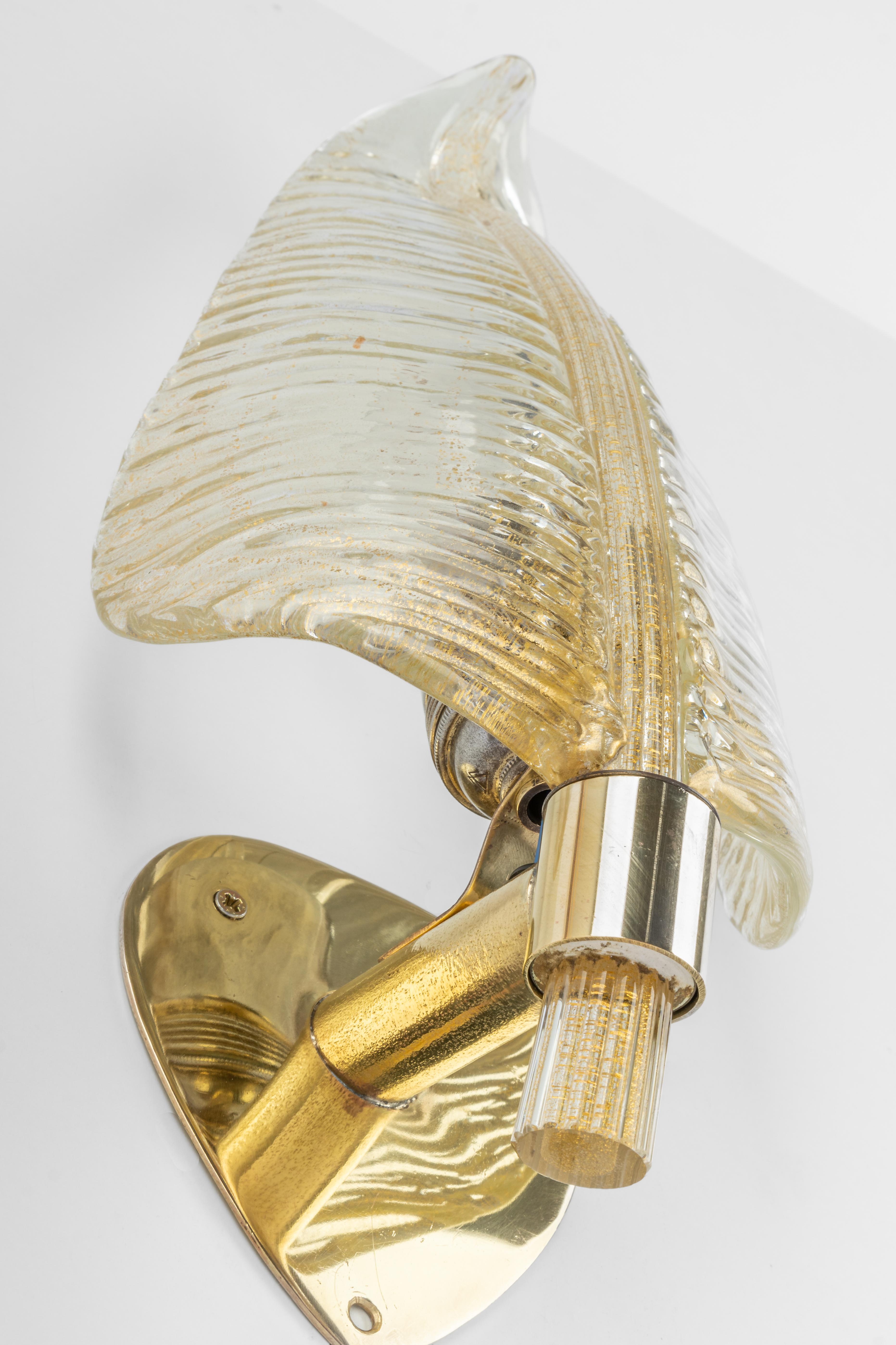 German Single Large Murano Glass Wall Sconce by Barovier & Toso, Italy, 1970s