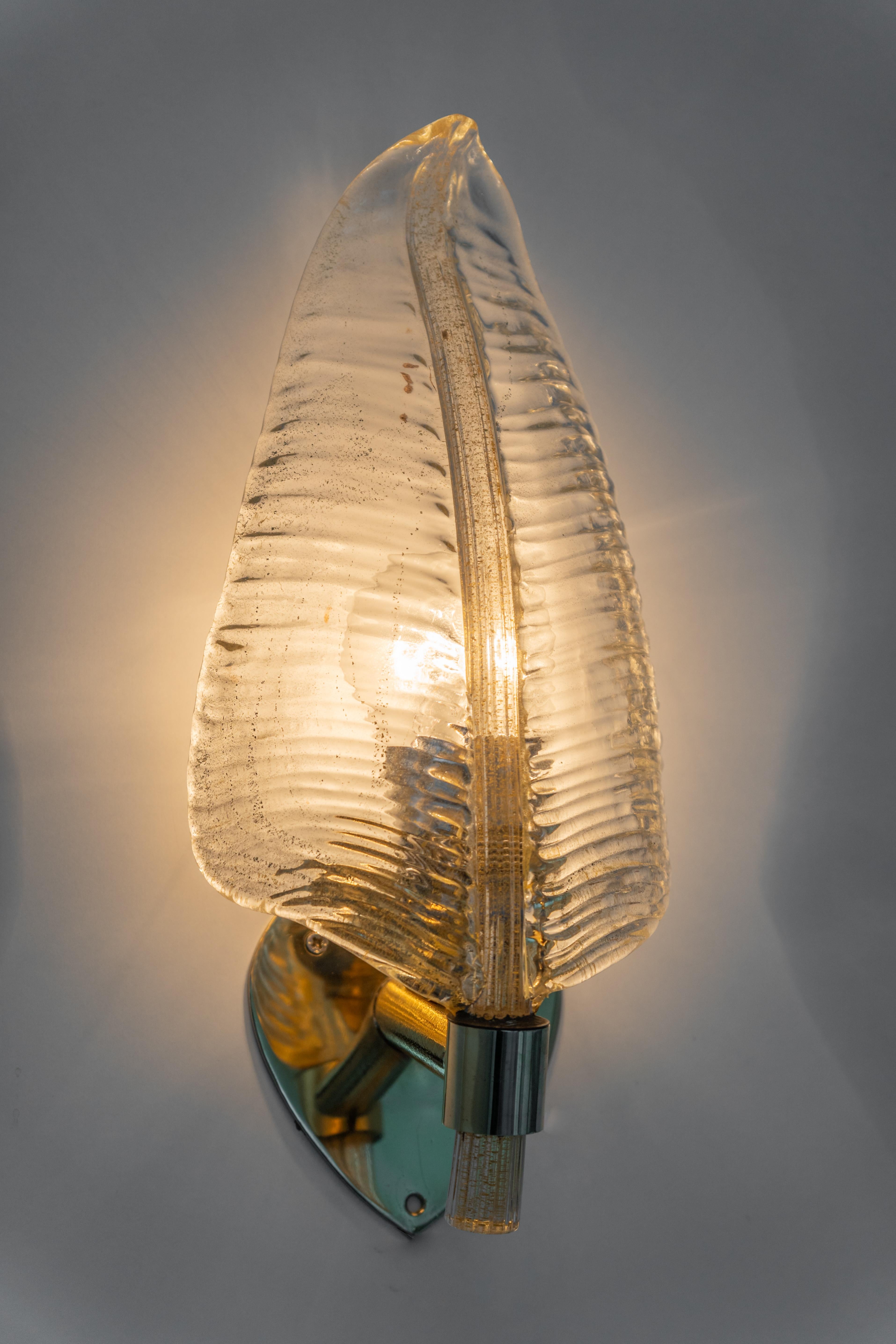 Single Large Murano Glass Wall Sconce by Barovier & Toso, Italy, 1970s 1