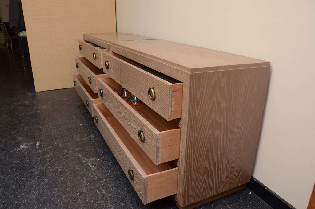 Mid-20th Century Single Large Oak Dresser by James Mont