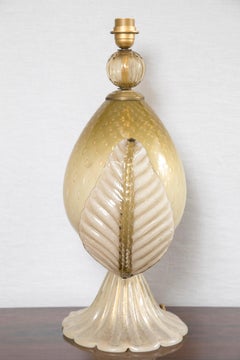 Single Large Vintage Murano Deco Style Lamp by Seguso