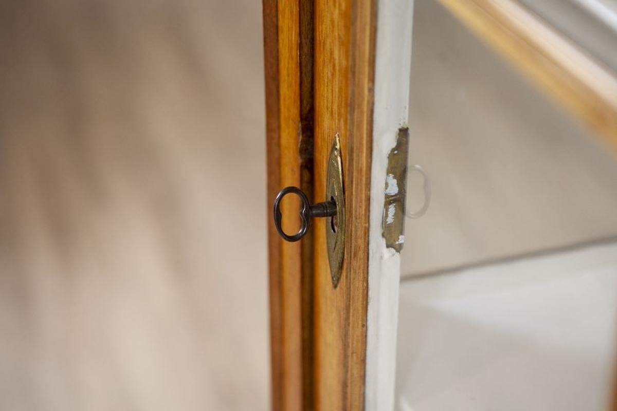 Vitrine en hêtre à un seul battant du milieu du 20ème siècle. 20ème siècle en vente 6