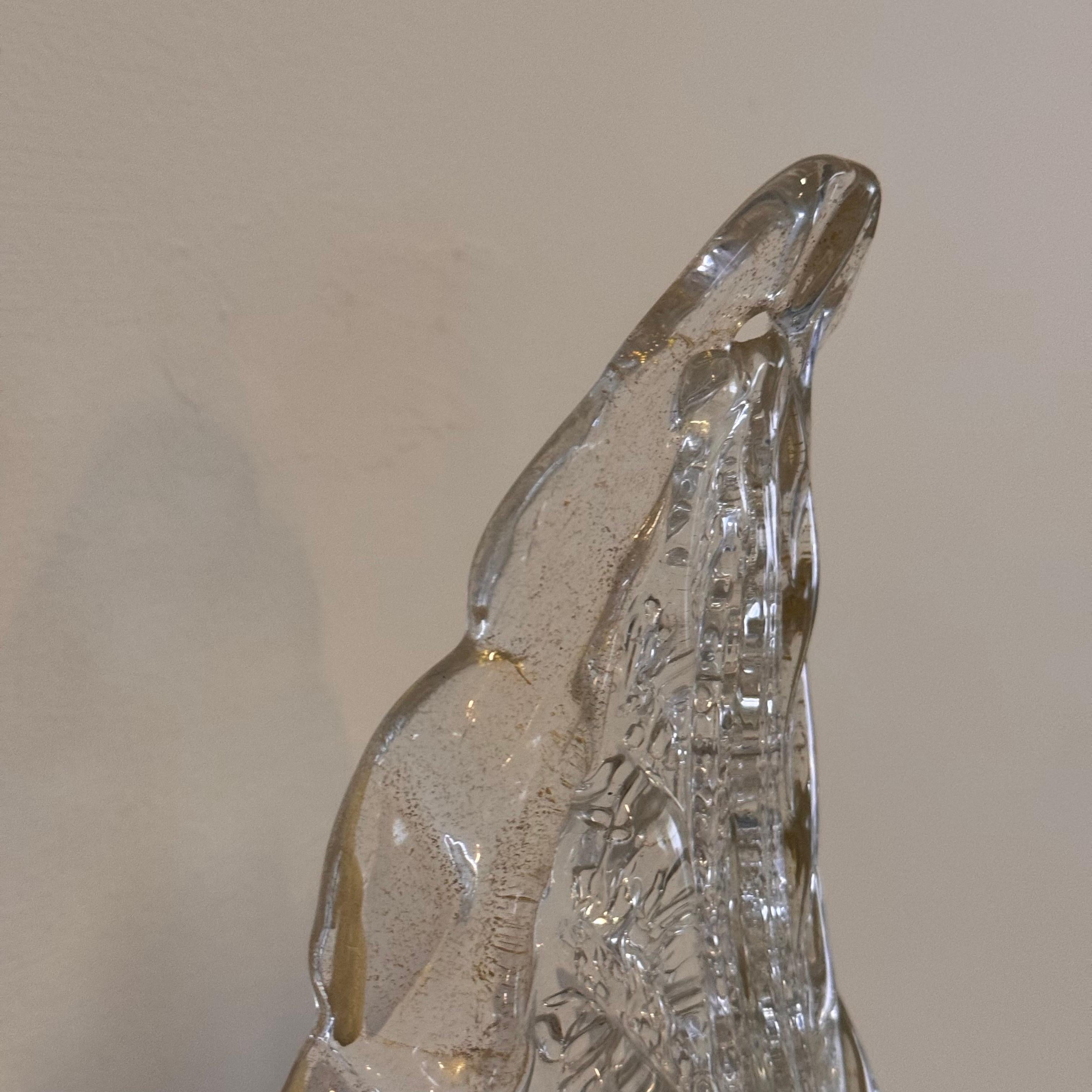 Single Leaf Sconce in Pulegoso Glass with Gold Accents by Barovier & Toso, 1950s For Sale 6