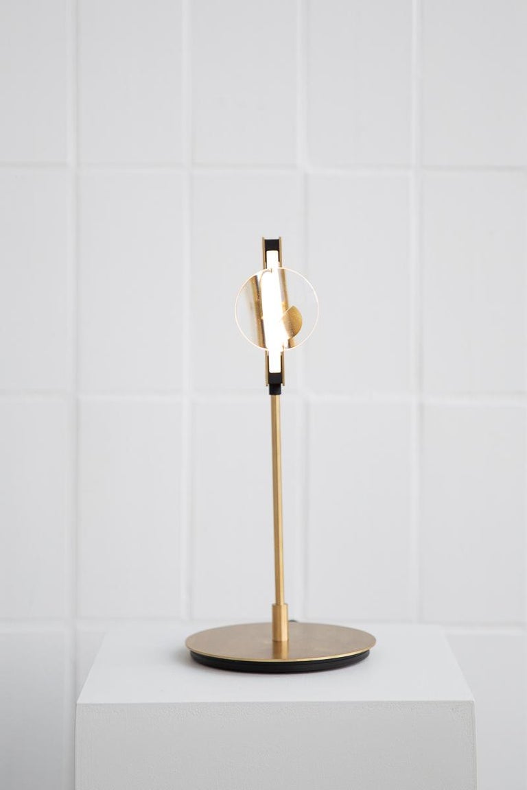 Post-Modern Single Lens Table Lamp by Object Density For Sale