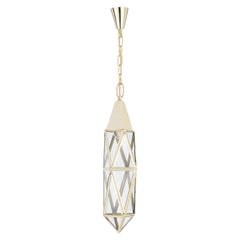 Single-light with Brass Structure Pendant Lamp #1 by Bronzetto